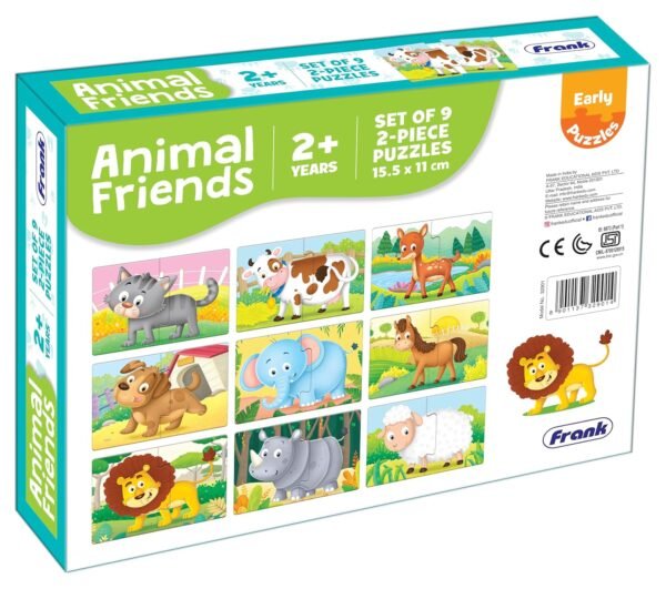 Frank Animal Friends (Set of 9) 2 Pcs Puzzle -Early Learner Educational Jigsaw Puzzles Set for Kids 2 Years and Above - Educational Toys and Games - 32901 - Image 3