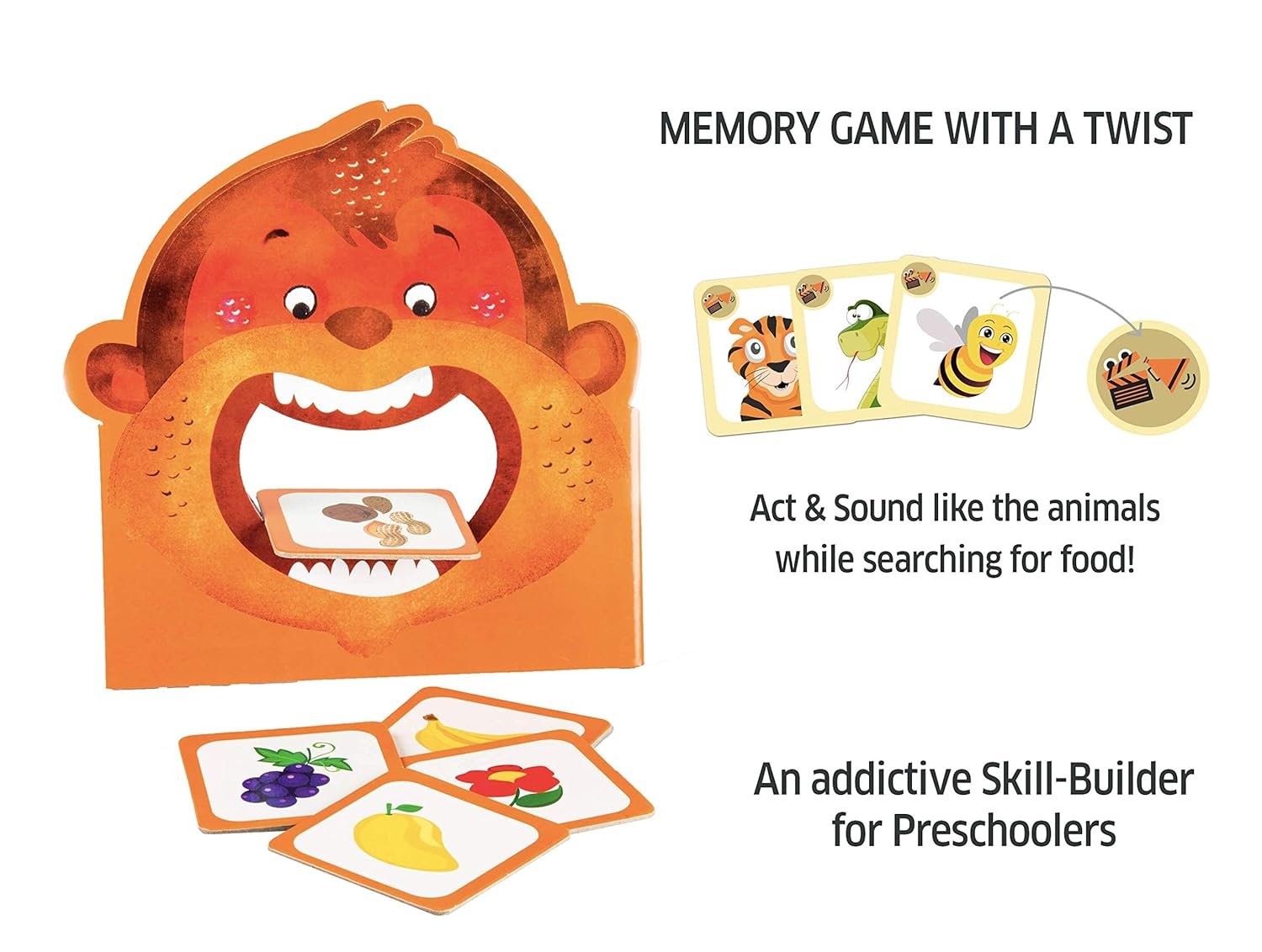 Chalk And Chuckles Hungry Four, Memory Game, Age 3-7 Years Old, Preschool Educational Activity Kit for Kids- Girls and Boys (Multi-Color) - Image 5