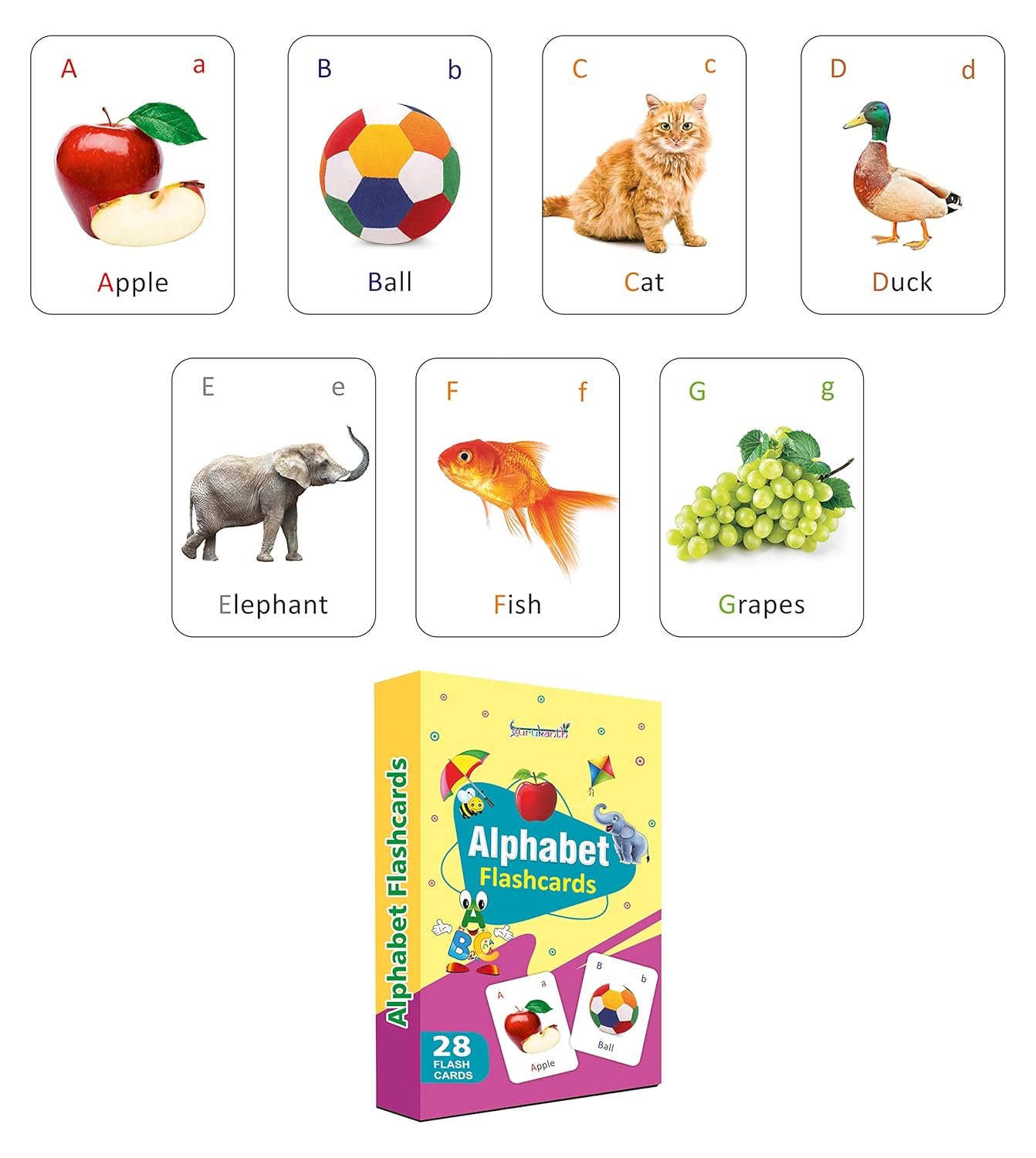Premium Flash Cards for Kids Early Learning (Combo Set of 14) | Easy & Fun Way of Learning 1 Year to 6 Years Babies Smart Toys - Image 2