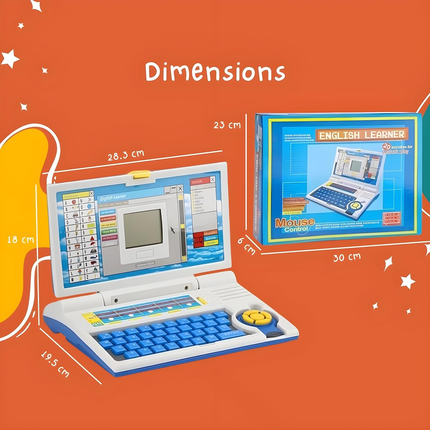 KITTER Learning Laptop for Kids | Computer Educational Toy for Kids with LED Screen Display with New Plug n Play Feature | Toy Laptop for Boys Girls | Laptop Notebook Computer Toy for Kids (Blue)