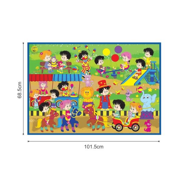 Ratna\'s My Coloring Mat Carnival Printed Mat of Size 40 x 27 Inches, Washable & Reusable Colouring Kit for Kids 3+ Years - Image 2