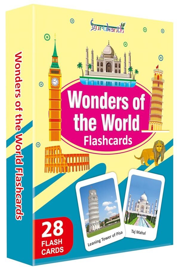 Premium Wonders of The World Flash Cards for Kids Early Learning | Easy & Fun Way of Learning 1 Year to 6 Years Babies Smart Toys
