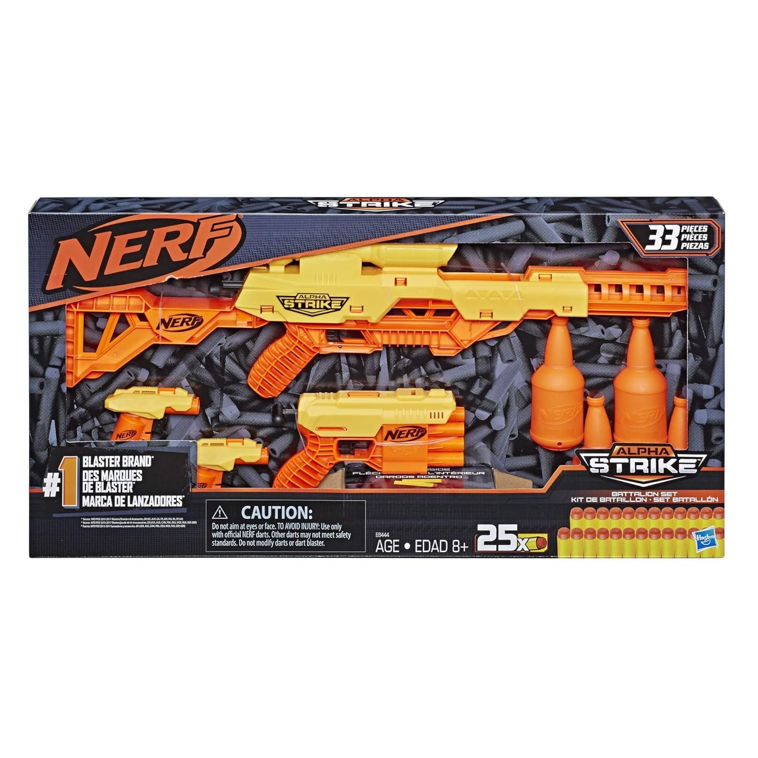 Nerf Alpha Strike Battalion Set - Includes 4 Blasters, 4 Half-Targets, and 25 Official Darts - Toys for Kids, Teens & Adults, Outdoor Toys, Toys for Boys and Girls Ages 8 Years Old and Up,Multicolor - Image 3