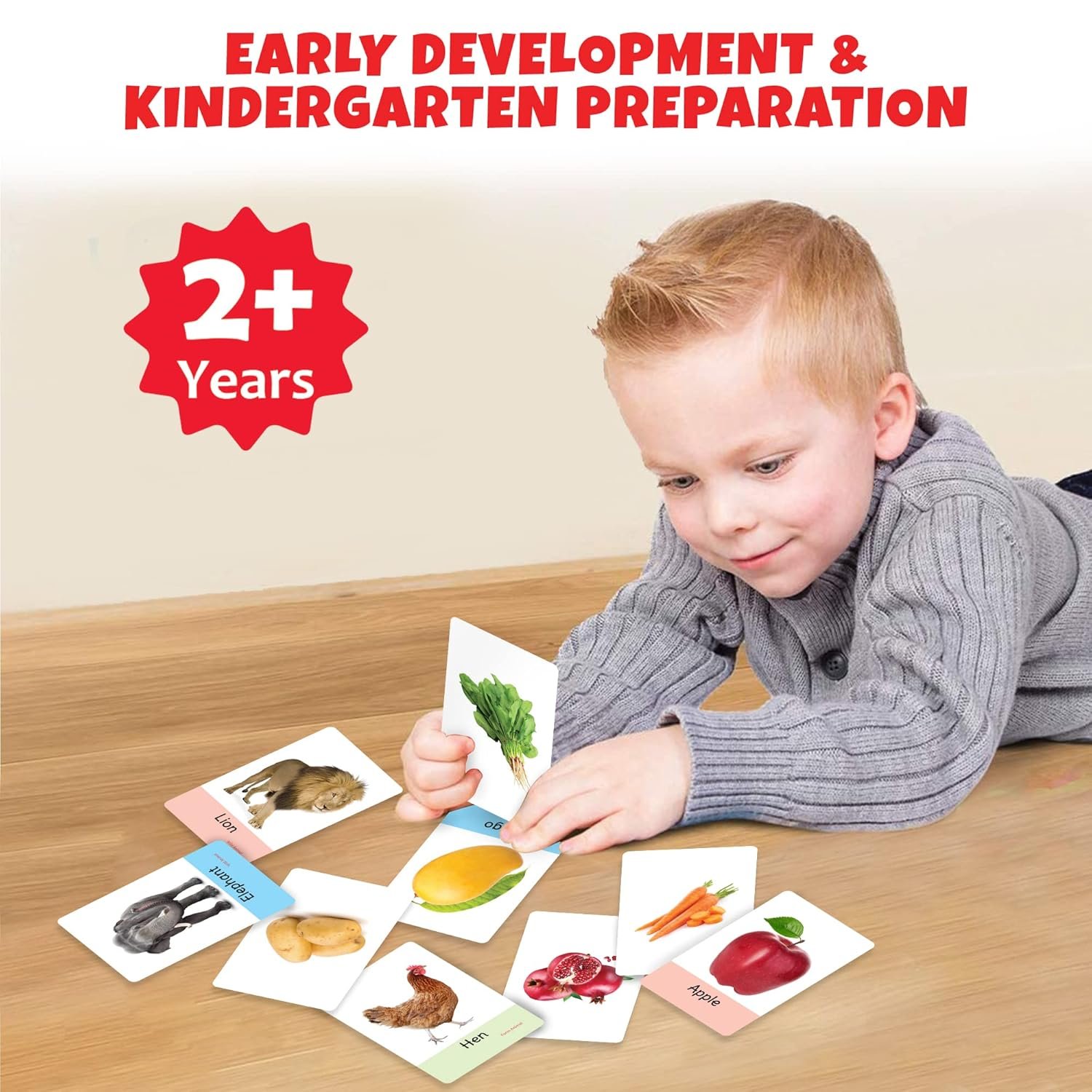 My First Flash Cards for Kids (Combo of 3): Fruits, Vegetables and Animals | 108 Cards for Preschoolers & Toddlers 2-6 Years | Learning Guide & Activities Included - Image 4