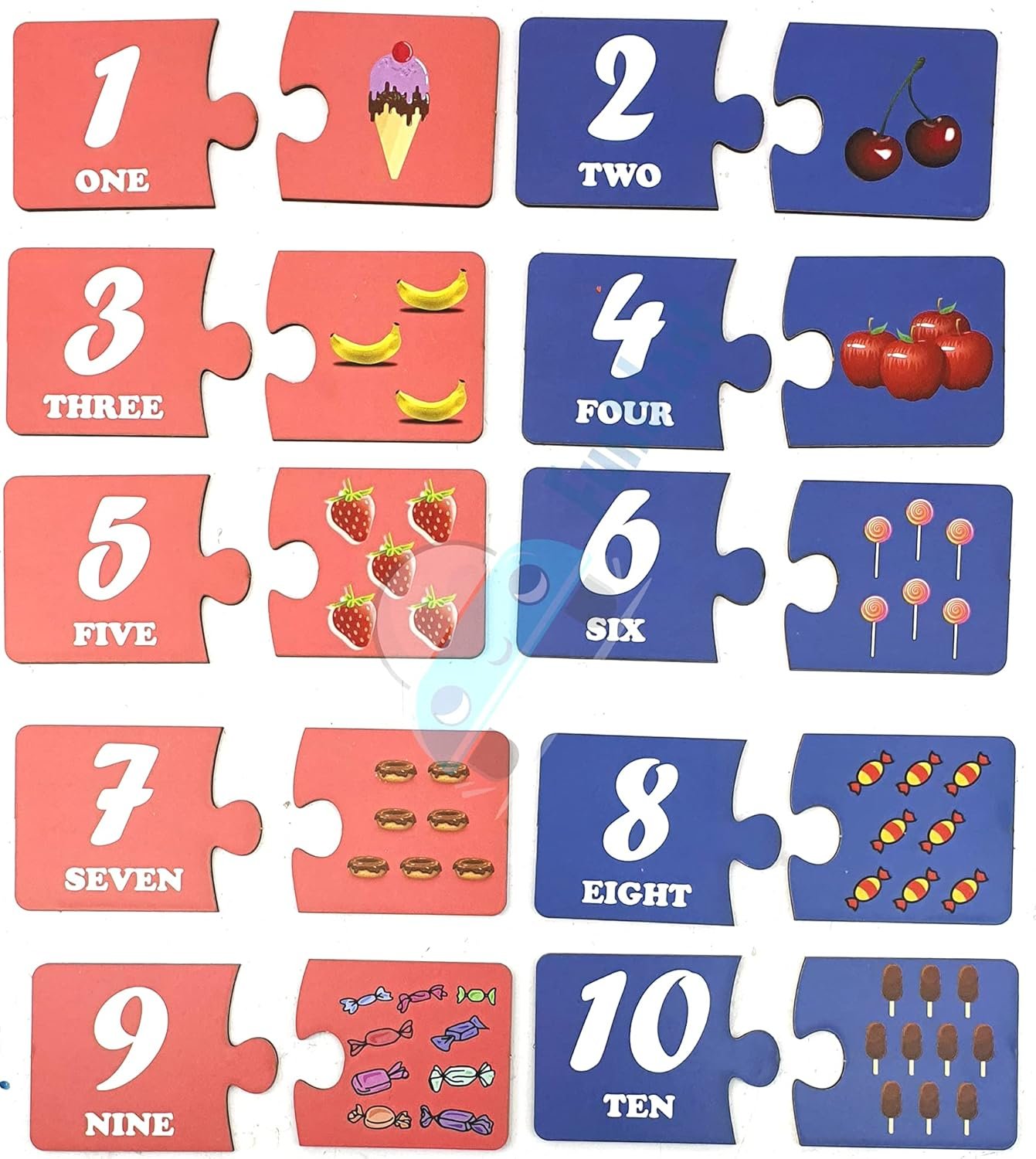 FunBlast Wooden Number Jigsaw Puzzle for Kids Jigsaw Puzzle for Kids of Age 3-5 Years – 24 Pcs (Multicolor)
