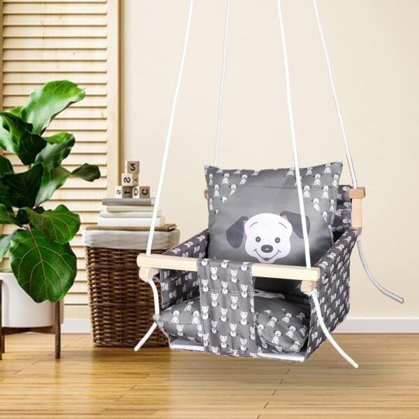 Swing for Kids | jhula for Kids | jhula for Baby | Baby Swing Hanging Indoor Outdoor | Baby Garden Swing with 1 Swing & 2 Pillows, (6 Months to 4 Years) (Up to 25 kg) (Baby Swing - D)
