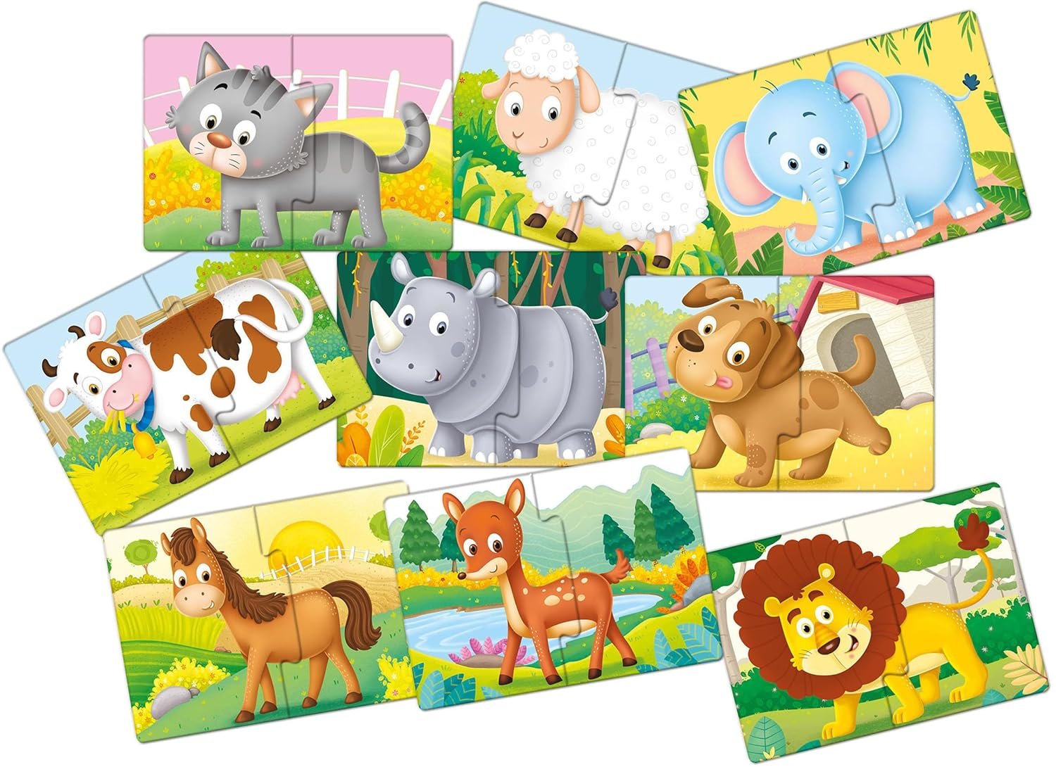 Frank Animal Friends (Set of 9) 2 Pcs Puzzle -Early Learner Educational Jigsaw Puzzles Set for Kids 2 Years and Above - Educational Toys and Games - 32901 - Image 5