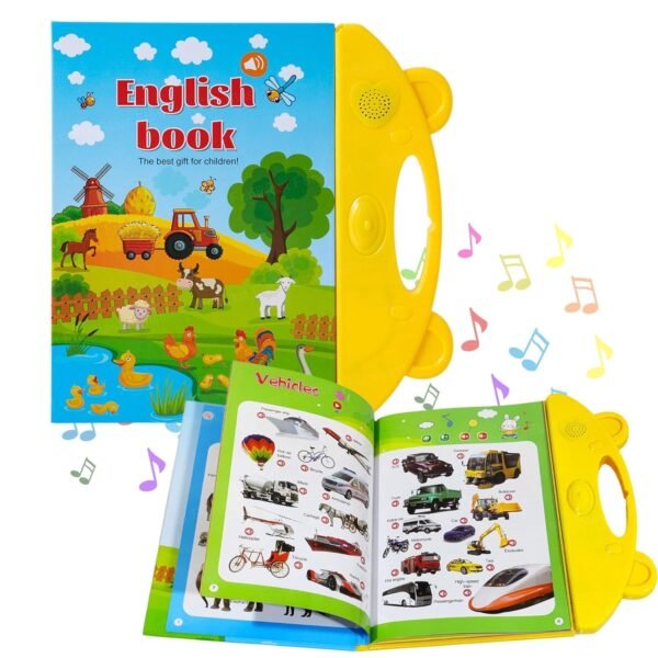 FunBlast Audio Book for Kids - My English E-Book with Alphabet, Numbers, Shapes, Animals, Nursery Rhymes, Educational Phonetic Learning Book for 3 + Year Kids, Boys, Toddlers (B)