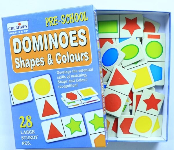 Creative\'s Dominoes Shapes & Colours | Skills of Matching Shapes & Colour Recognition | Memory Cards Game for Kids | Pre-School Learning & Educational Game | Ages 3 & Up - Image 2