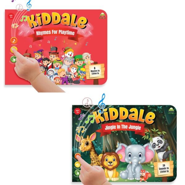 Kiddale Bundle of 2 Musical Rhymes Books|16 Wild Animal&8 Classical Nursery Rhymes|28 Sounds Each|Interactive Touch&Play Sound Books|Ideal Gift for 1-3 Years|Sing-Along Collection,Multicolor - Image 2