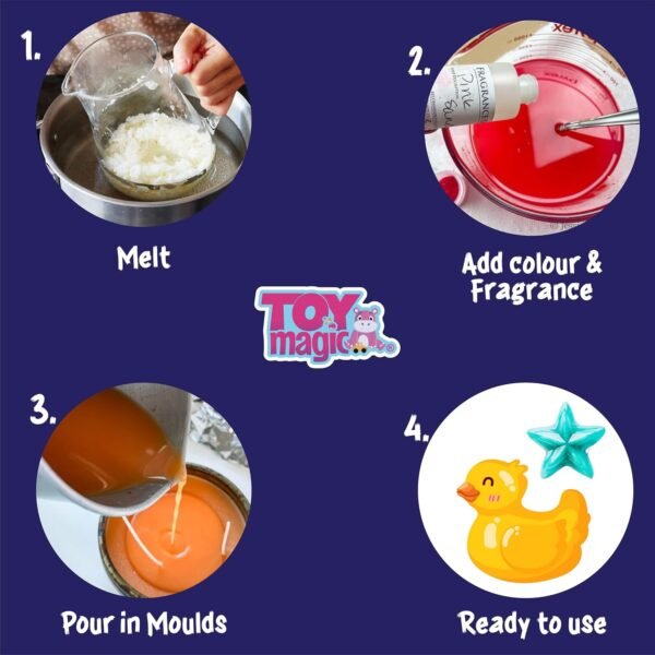 My Glow-in-The-Dark Soap Making Lab Science Kit for Kids | Learning & Educational DIY Activity Toy Kit for Ages 6+|Safe & Non-Toxic Materials for Young Scientists| Made in India, Multicolor - Image 3