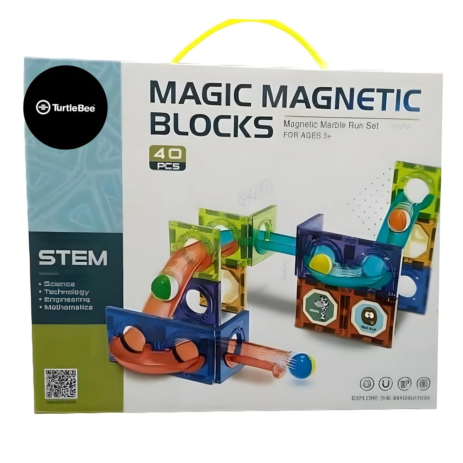 Magnetic Blocks – STEM Toy for 4 Year Old Boy & Girl | Marble Run Toys for Kids | Gift for 3+ Year Old Boy | Magnetic Building Blocks | Educational Toys 4 Years Old – 40 Pcs