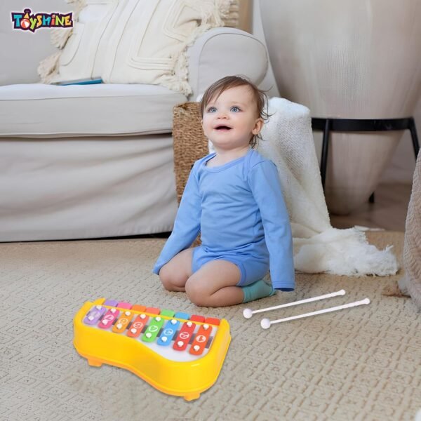 Toyshine 2 in 1 Multicolored Key Keyboard Xylophone Piano, Preschool Kids Educational Knock Playing Musical Learning Instruments Toy for Baby Kids Girls Boys - Image 2