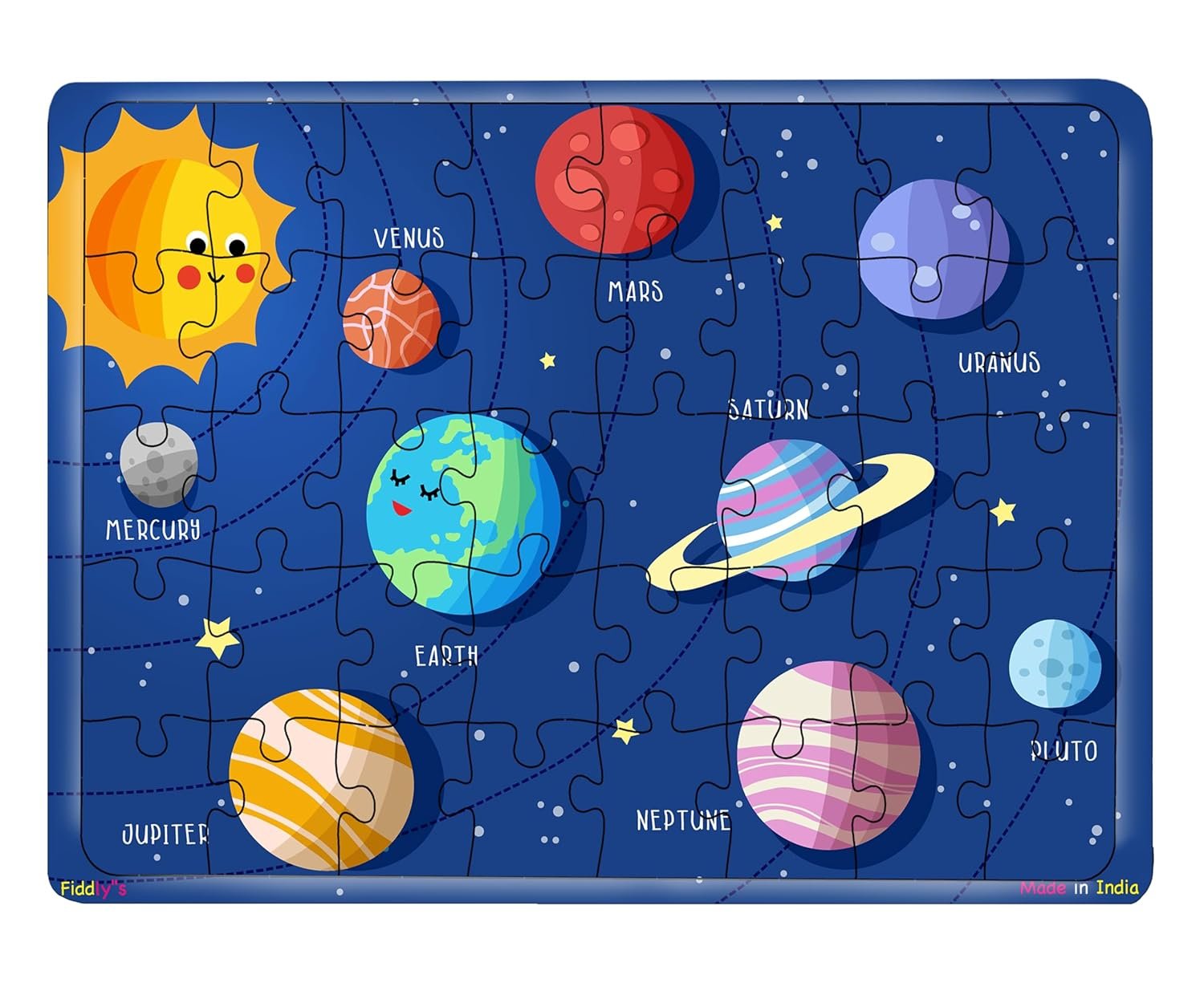 Fiddlys 40 Pcs Paperless Wooden Jigsaw Puzzle for Boys & Girls Learning Educational Toy for 4 Years and Above (The Astronaut) - Image 6