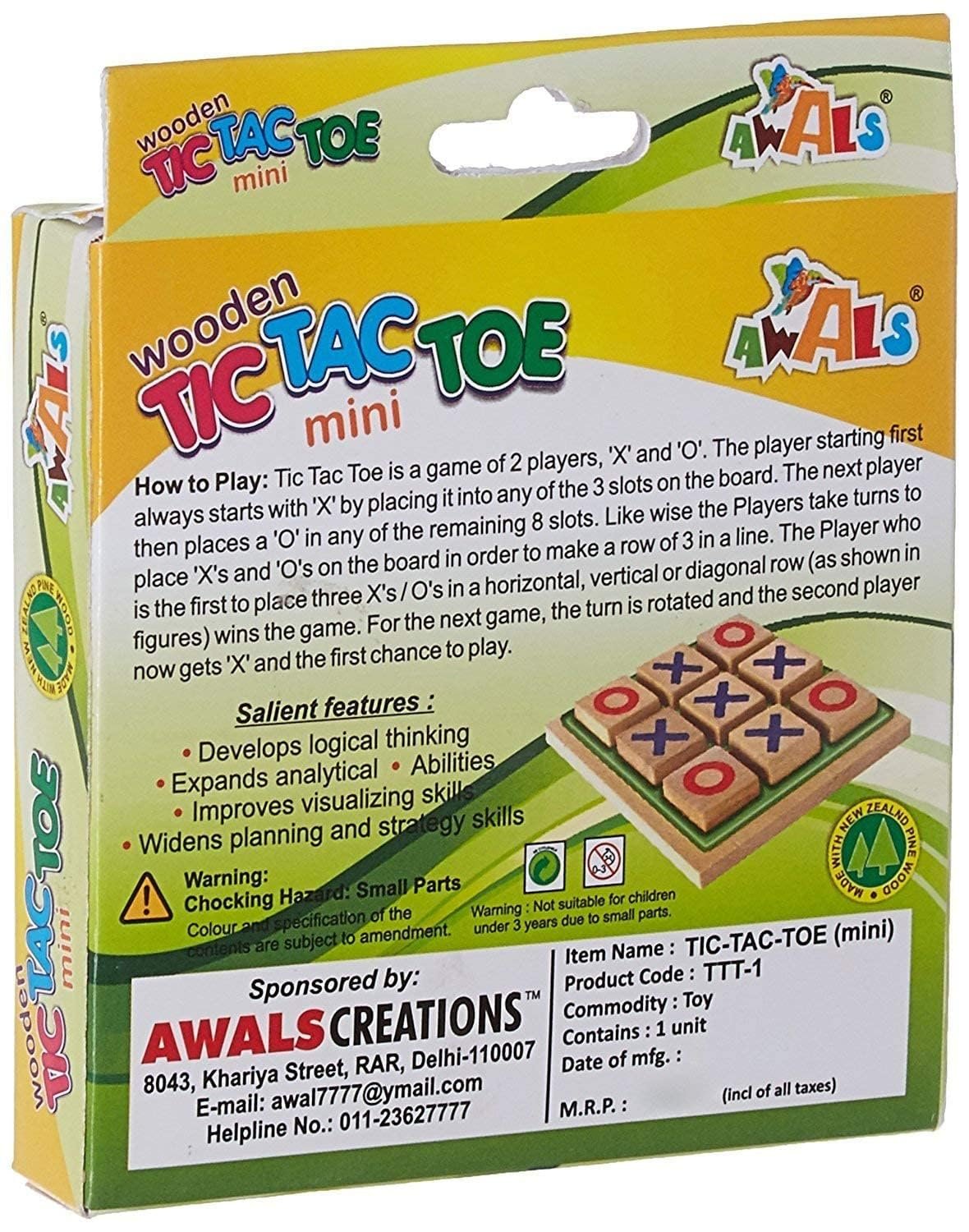 Classic Tic Tac Toe Toy Game Zero and Cross Game Wooden Tic Tac Toe Game,tic tac Toy XOXO Toys,Kid,Strategy Game - Image 5