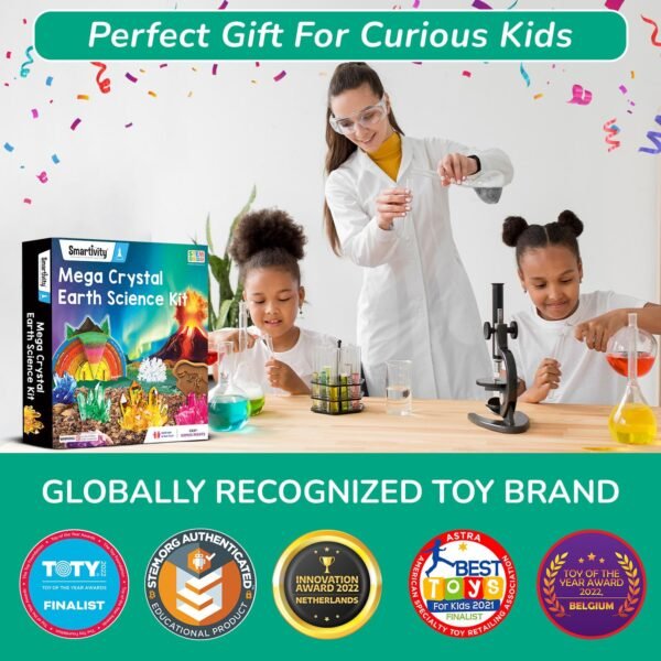Smartivity Mega Crystal Earth Science Kit | Explore Earth, Crystal, and Fossilization Concepts | Birthday Gift for Boys & Girls I STEM Educational DIY Science Toys for Kids Ages 8,9,10,11,12,13,14 - Image 6