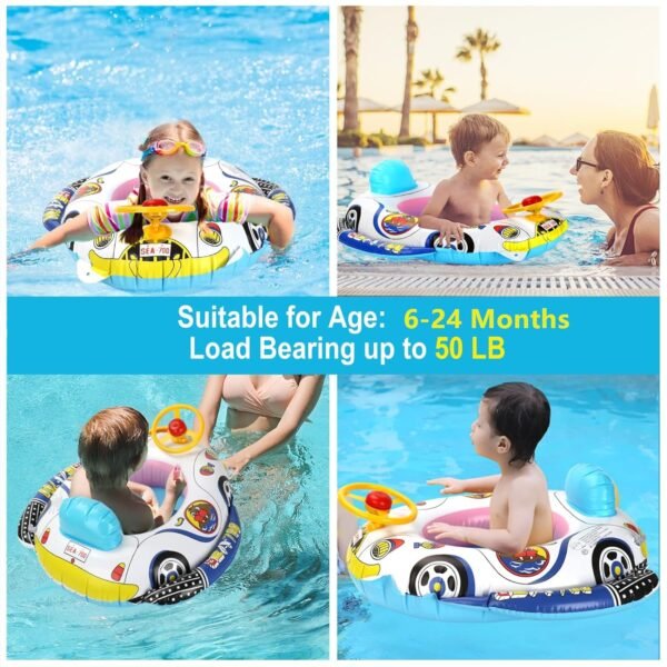 Swim Ring for Kids Inflatable Swimming Pool Tube for 1-5 Years Baby Girl Boys Inflatable Swimming Safety Tube (Swiming Tube) - Image 6