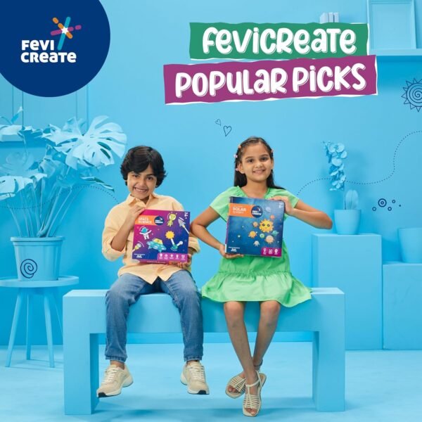 Pidilite Fevicreate Educational Game, DIY Solar System Craft Kit for Kids, Fun & Learning Science Project Kit for 7 Years & Above, Multi - Image 2