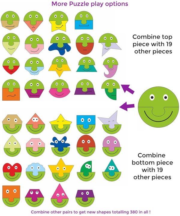 Shapes Puzzles for Kids 3-5 Year Olds, Montessori Toys for 3+ Years, Learning Educational Toys Games for 3-5 Year Kids - Super Shapes - Image 6