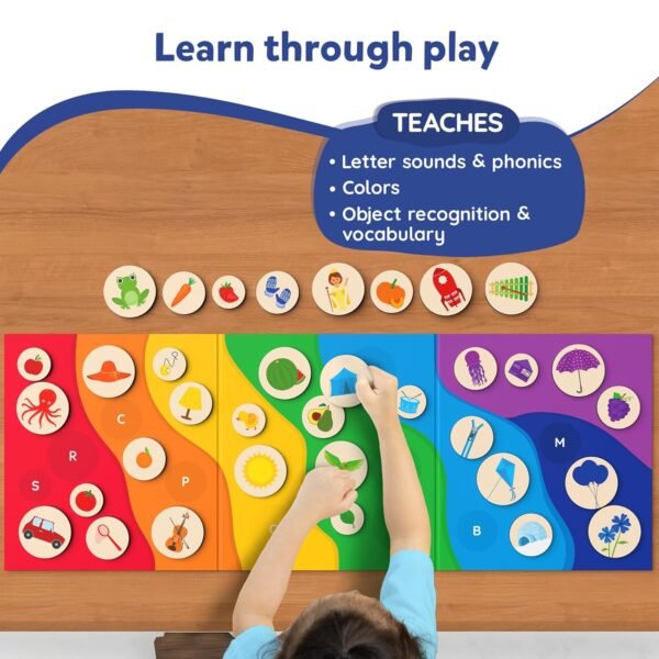 Skillmatics Magnetic Matching Activity - The Alphabet Rainbow, Preschool Learning Toy & Game for Kids, 35+ Magnetic Pieces, Gifts for Girls & Boys Ages 3, 4, 5, 6 - Image 5