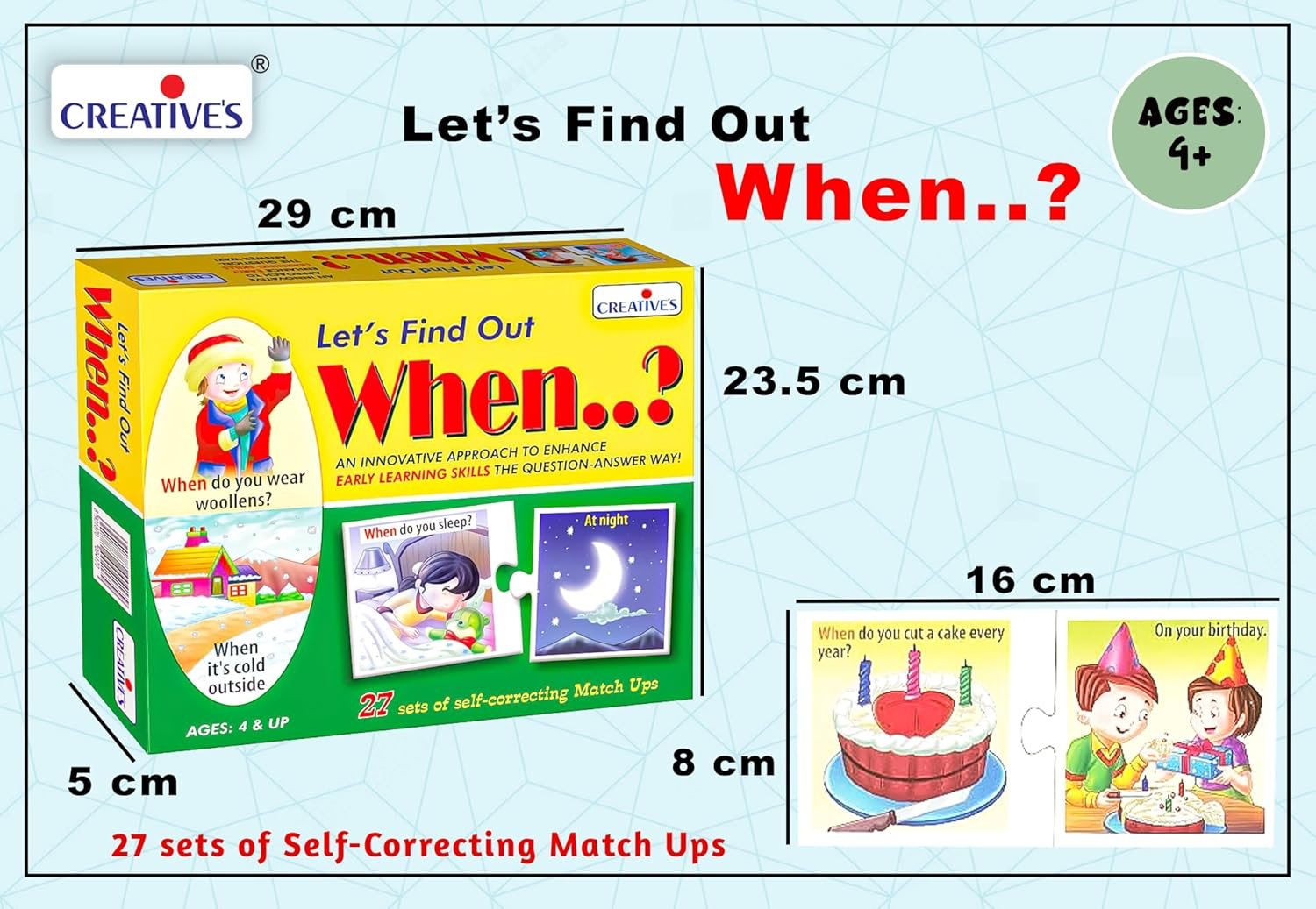 Creative\'s WH Series | Let\'s Find Out- When? | Question - Answer Puzzles Game |Learning Games for Kids | Picture Puzzle | Preschool Learning | Fun Educational Games for Ages 4 & Up - Image 2