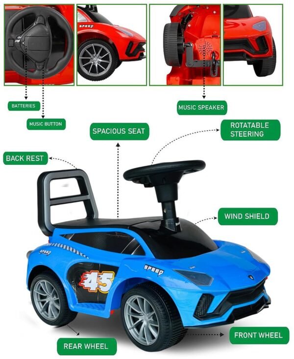 Baby Leg Push Toy for 12+ Months Baby | Leg Pushing Ride On Car | 1, 2, 3 Years Boys & Girls | Toys for Toddlers | Gift a for 1 + Year Old | Rider for Kids 1-3 Years | Push car for Kids - Image 3
