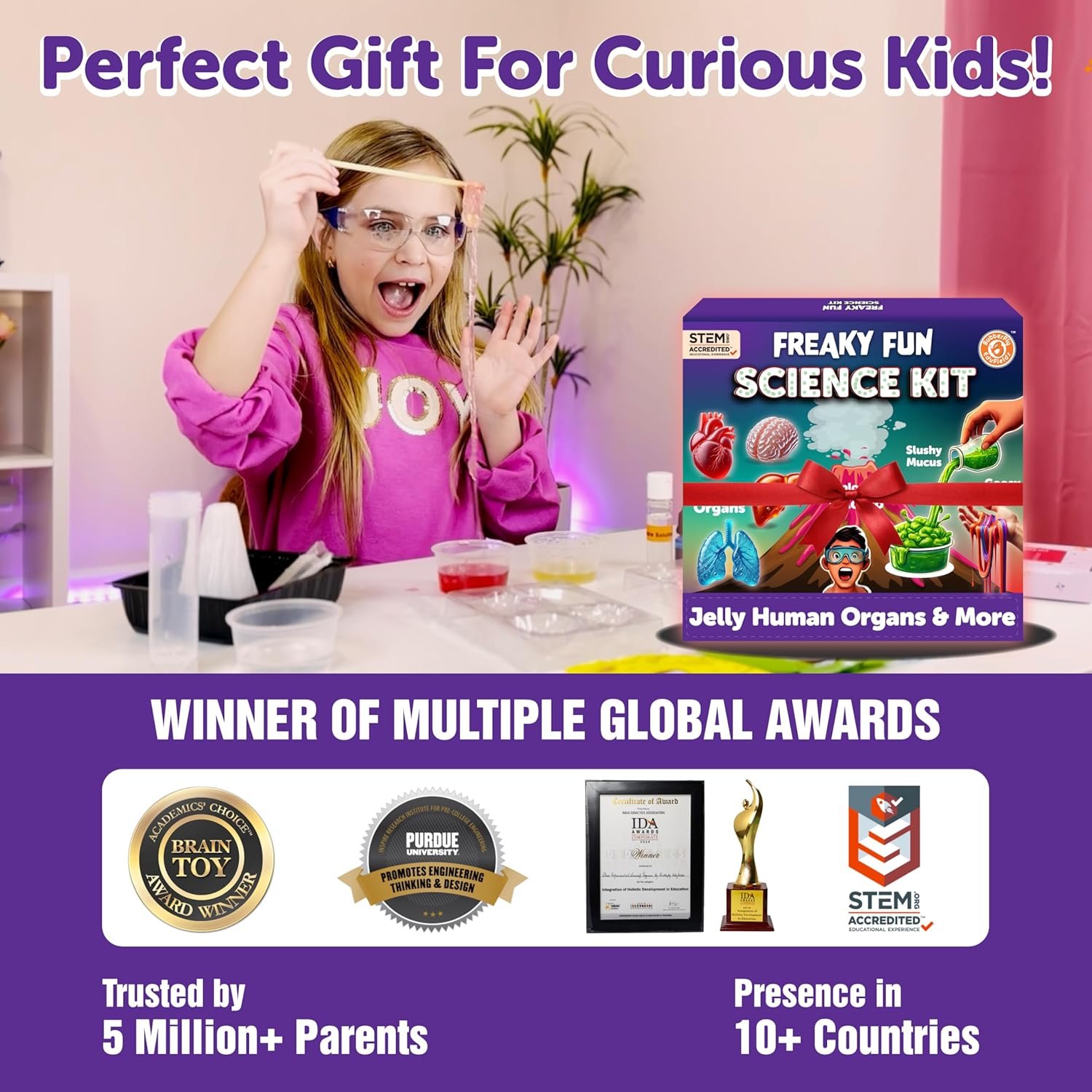 Butterfly EduFields Freaky Science kit For Boys & Girls Age 8-14 | Science Experiment Kit | Jelly organs, Slushy snow&more | Birthday Gift for Kids | STEM educational DIY Toys for 8,9,10,12,13,14 Year - Image 5
