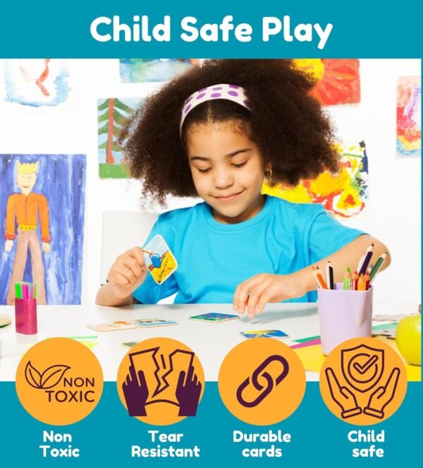 Edsmart Thick Flash Cards for Toddlers & Preschool Learning for Kids 1, 2, 3, 4 Years | Montessori Toys & Games (Colors, Shapes, Body Parts and Emotions) - Image 4