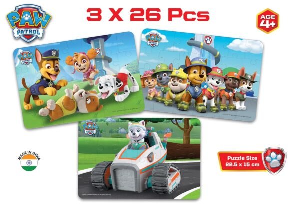 Frank Paw Patrol (26 Pieces) 3 in 1 Jigsaw Puzzle for Kids Above 4+ Years - Fun & Challenging Brain Booster Games - for Enhanced Focus and Memory for Children - 70305 - Image 4