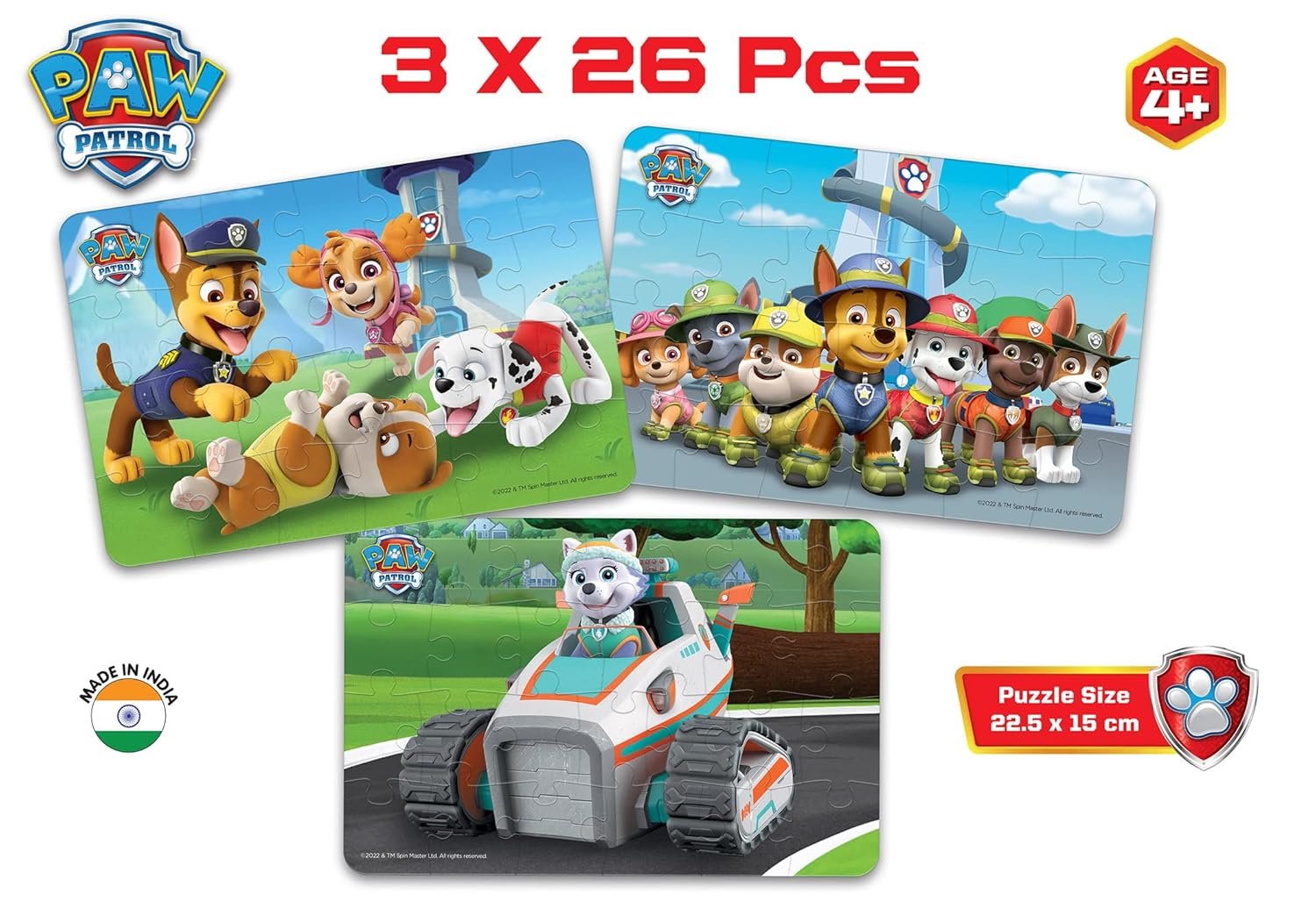 Frank Paw Patrol (26 Pieces) 3 in 1 Jigsaw Puzzle for Kids Above 4+ Years - Fun & Challenging Brain Booster Games - for Enhanced Focus and Memory for Children - 70305 - Image 4