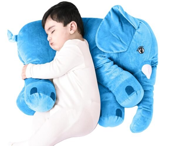 DearJoy Big Size Fibre Filled Stuffed Animal Elephant Soft Toy for Kids of Plush Hugging Soft Toy for Kids boy Girl Birthday Gift (3 Years+, 60 cm, Blue Color)