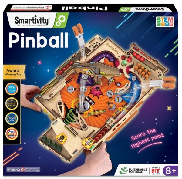 Smartivity Pinball Machine STEM DIY Fun Toy, Educational & Construction based Activity Game Kit for Kids 8 to 14, Best Gift for Boys & Girls, Learn Science Engineering Project