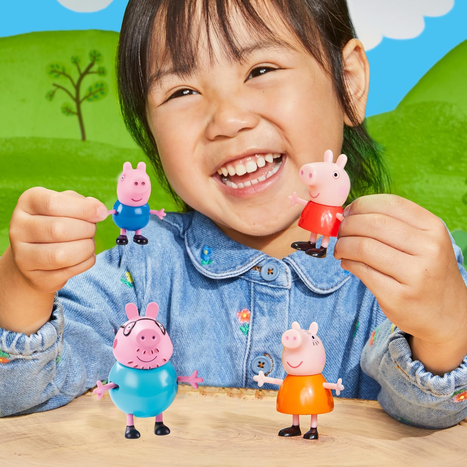 PEPPA PIG Toys Peppa\'s Family Animal Figure Set, 4 Family Figures, Preschool Toys for Girls & Boys 3 Years and Up, Birthday Gift Toys for Kids - Image 2