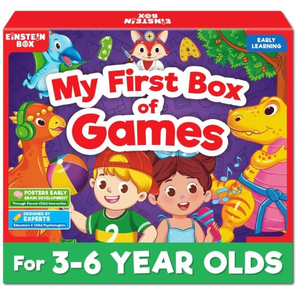 Einstein Box My First Box of Games for Kids 2-5 Years Old | 2-in-1 Set of Toys for Boys & Girls Ages 2-5 Years| Birthday Gift for Kids Ages 2,3,4,5 Years| Toddler Activity| Learning & Education Toys|