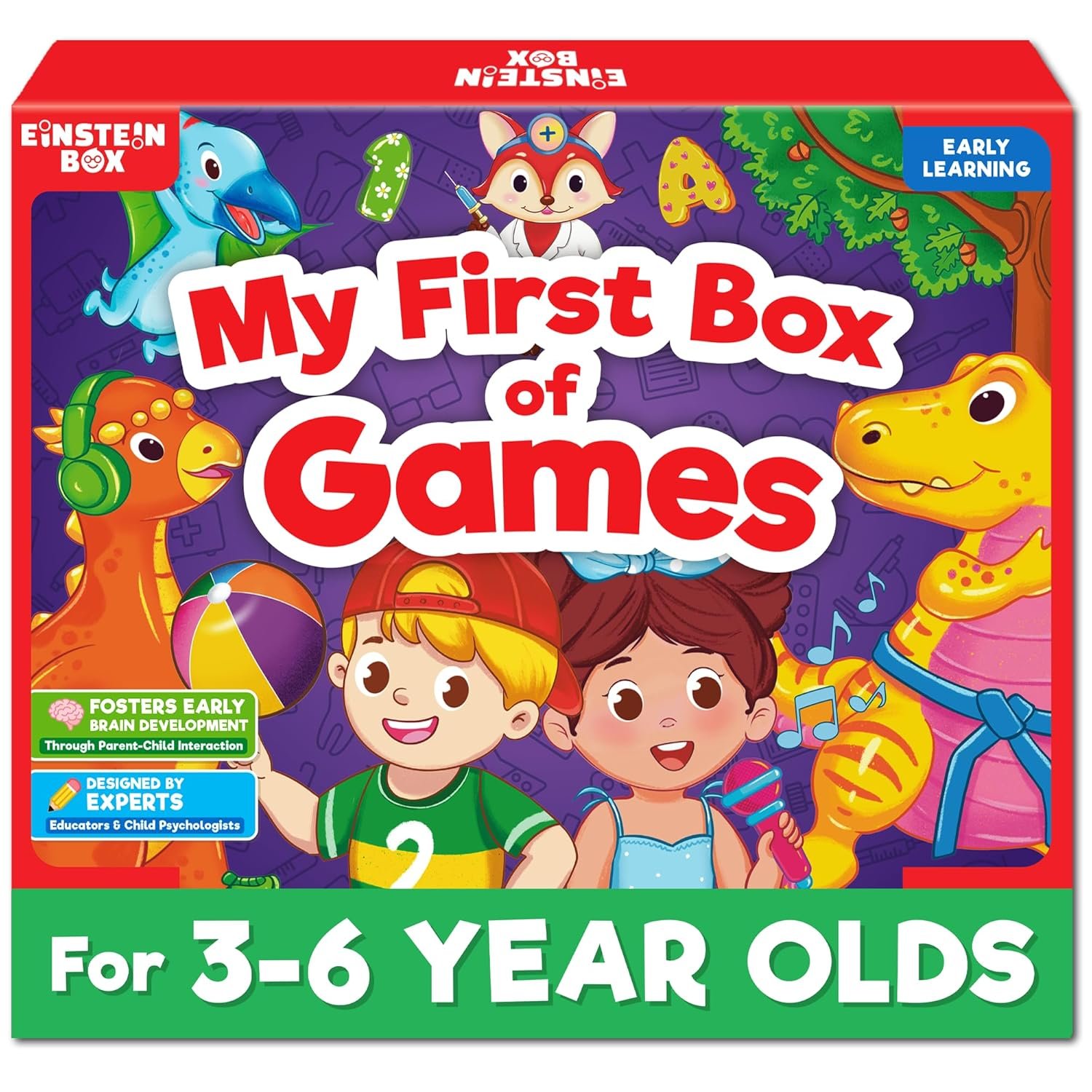 Einstein Box My First Box of Games for Kids 2-5 Years Old | 2-in-1 Set of Toys for Boys & Girls Ages 2-5 Years| Birthday Gift for Kids Ages 2,3,4,5 Years| Toddler Activity| Learning & Education Toys|