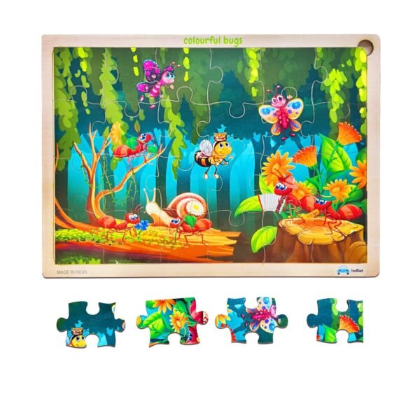 FunBlast Puzzles for Kids - 24 Pcs Honey Bee Jigsaw Puzzle for Kids of Age 3-5 Years, Wooden Board Jigsaw Puzzles, Floor Puzzle for Children, Learning and Educational Jigsaw Puzzle Toys