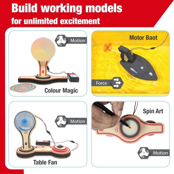 Butterfly Edufields 20+ Science Experiment Kit | Toys for Boys 5 6 7 8 9 10 Year Old | Birthday Gift for Boys Girls Age 6-10 8-10 | DIY STEM Projects Kit| Build 20+ Motor Machines | Electric kit - Image 3
