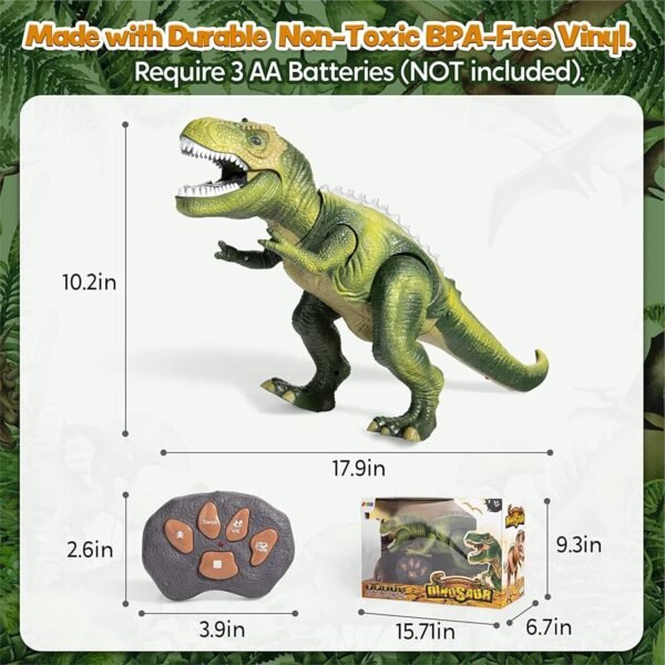 SNAPTRON Velociraptor Remote Control Dinosaur Toy for Boys & Girls, Interactive, Light & Sound, Ages 3+ - Image 2