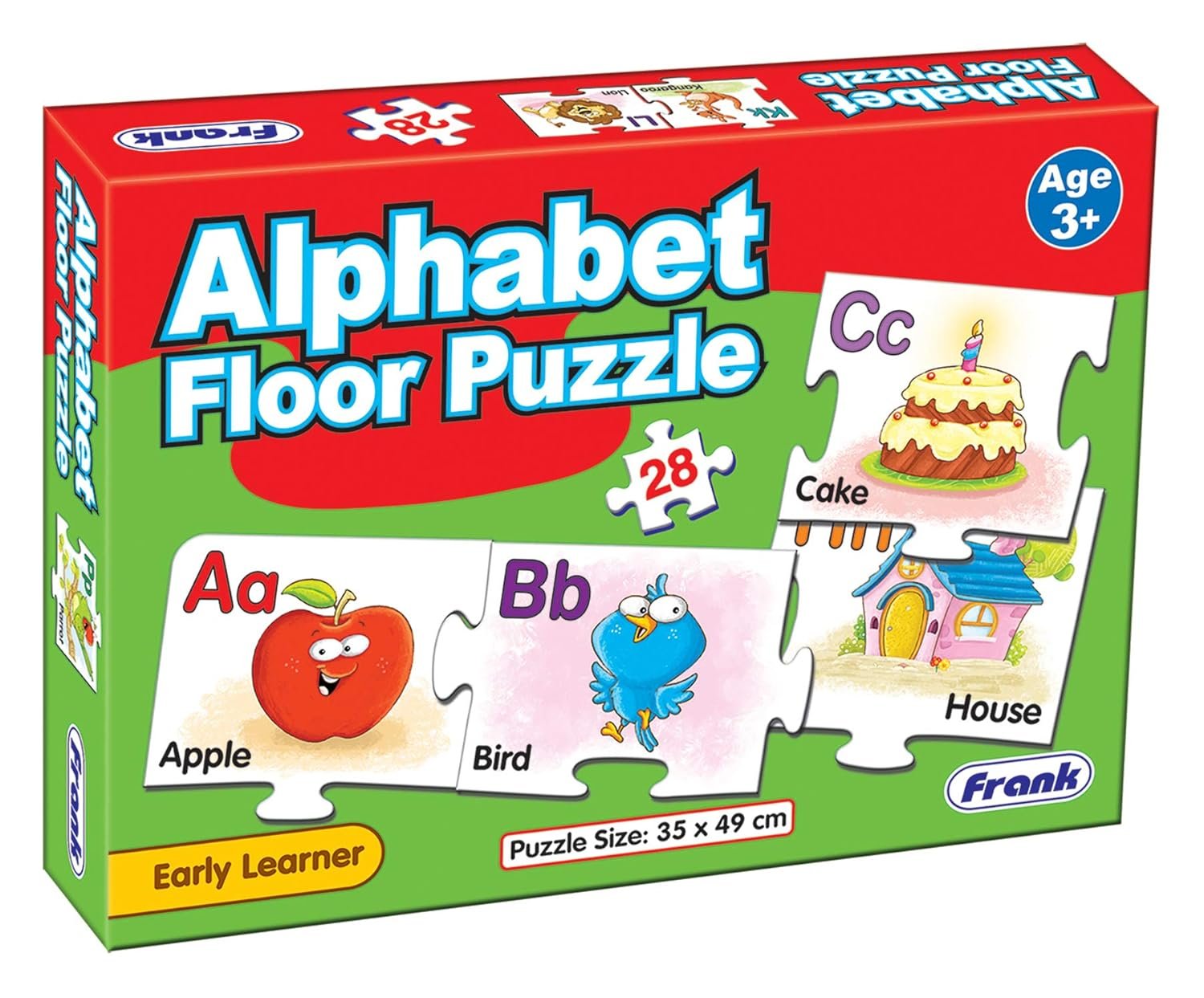 Frank Alphabet Floor Puzzle (28 Pieces) - Early Learner Jigsaw Puzzle with Alphabets, Images for Kids 3 Years and Above - Fun & Educational Toys and Games - 10161 - Image 4