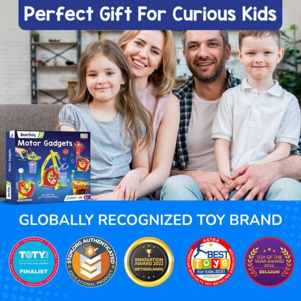 Smartivity 10-in-1 Motor-Powered Gadgets Kit for Kids Ages 6,7,8,9,10,11,12 Years Old | Build 10+ Cool Electronics Projects | Birthday Gifts for Boys & Girls | DIY Science Toy for Kids 6-12 - Image 6