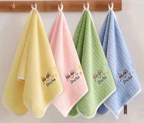 Microfiber Baby Face Towel Super Soft Absorbent Cloth for Kids Set of 6 (25X25 CM)