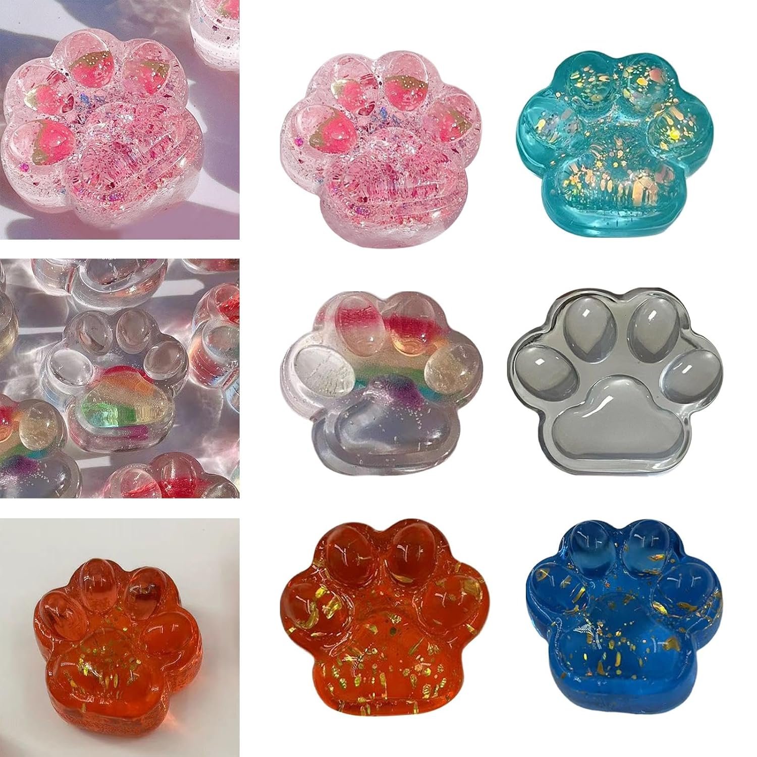 Cat Paw Sensory Toy Party Favors Pocket for Kids Adults Soft Rubber Hand Toy Pink - Image 4