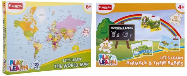 Play & Learn Funskool World Map, Jigsaw Puzzle Game for Kids, 105 Pieces, Educational, Learning & Development, Fun Activity Toy for Childrens, Gift Set for Kid, Age 6+ Years - Image 6