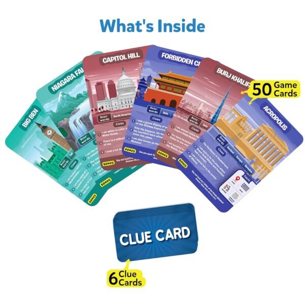 Skillmatics Guess in 10 Legendary Landmarks, Educational Travel Toys for Boys, Girls, and Kids Who Love Card Games, Board Games, Geography and History, Trivia, Gifts for Ages 8, 9, 10 and Up - Image 3