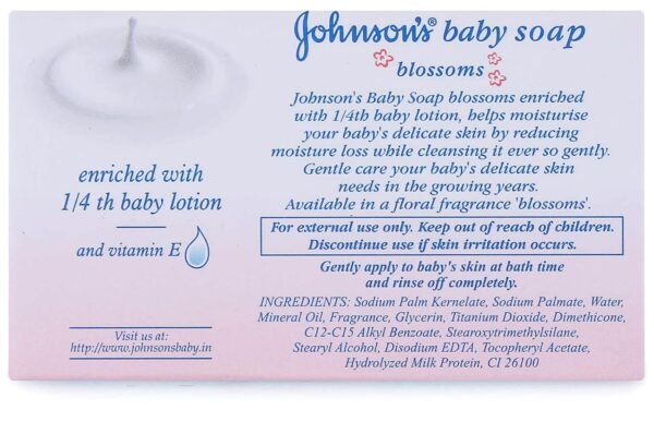 Johnson’s Baby Soap Blossoms with New Easy Grip Shape, 75g - Image 3