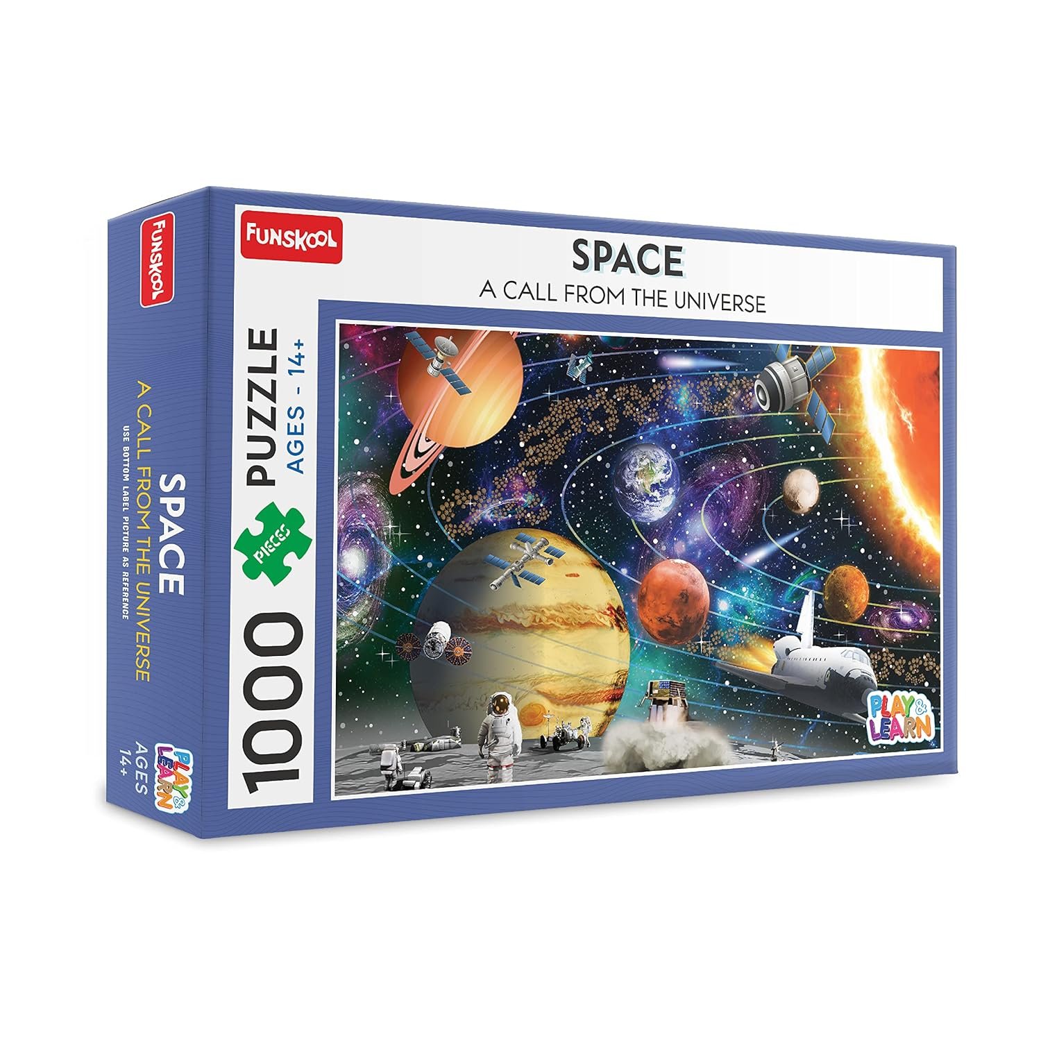 Play & Learn Funskool Space Jigsaw Puzzle Game for Kids, 1000 Pieces, Educational, Learning & Development, Fun Activity Toy for Childrens, Gift Set for Kid, Age 3+ Years