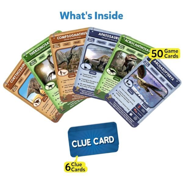 Skillmatics Guess in 10 Dinosaurs, Perfect for Boys, Girls, Kids, and Families Who Love Card Games, Toys, Travel Games, Gifts for Ages 8, 9, 10 & Up - Image 3