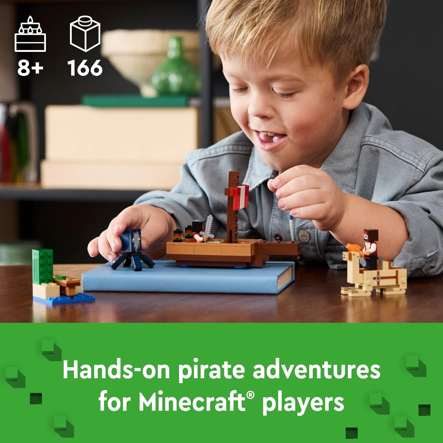 LEGO Minecraft The Pirate Ship Voyage Boat Playset 21259 Building Blocks Toys for 8+ Gift for Boys and Girls - Image 3