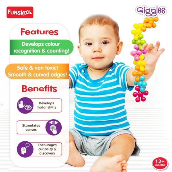 Giggles Funskool Star Link, Educational & Creative Construction Toy Blocks for Kids, Encourages Learning & Development, Fun Activity for Preschoolers, Gift Set for Kid, Age 6+ Months - Image 5