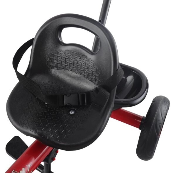 Pluto Tricycle for Kids Trike | Tricycle for Kids with Parental Control | Cycle for Kids 1-4 Years | Baby Cycle | Bicycle for Kids with Storage Basket, Cushion Seat and Seat Belt TZ-548 (Red) - Image 5